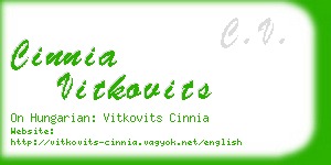 cinnia vitkovits business card